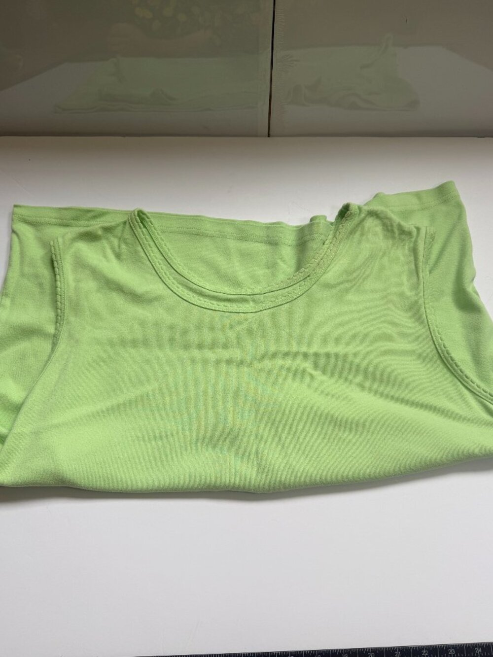 Ultra Soft Light Green Sleeveless Tank Top W 3X